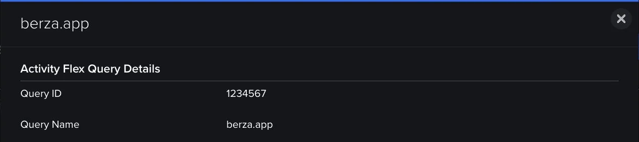 Prozor sa detaljima upita: red Query ID sa sedmocifrenim brojem